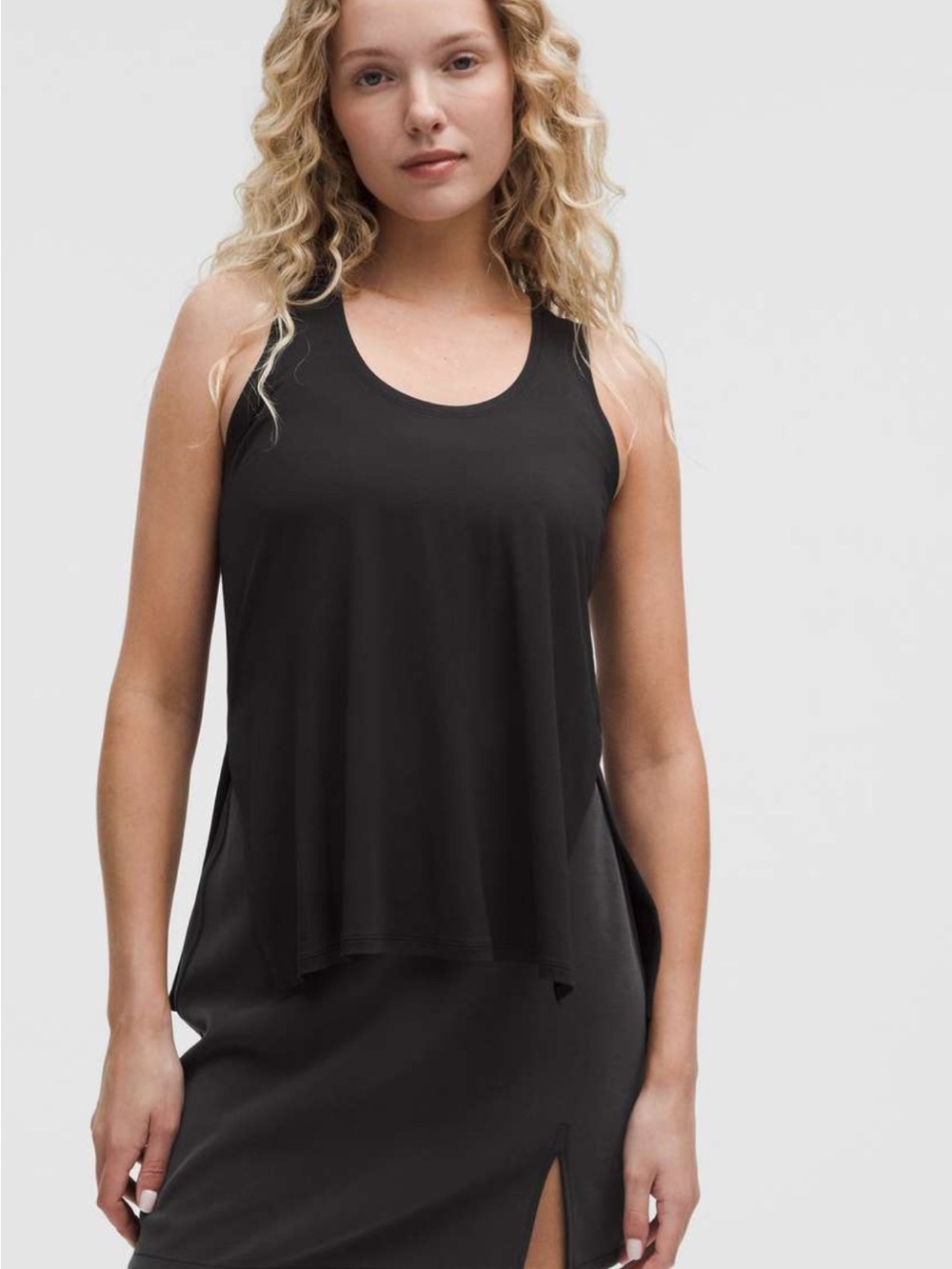 NWT!🍋🍋Lululemon Modal Silk Side-Slit Tank Top🍋🍋. Size Large. Color Black.